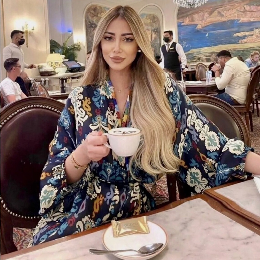 ZARA Beaded Hanoi Kimono Dress